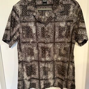 Todd Snyder Brown Patterned Casual Shirt